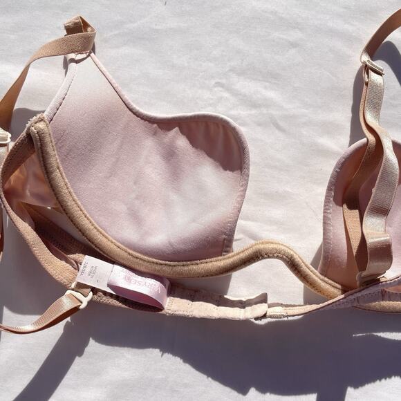 Victoria’s Secret Push Up Plunge Barely There Bra 32B 34A Underwire Convertible - Picture 3 of 3